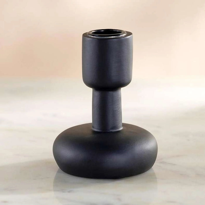 Odin Lisbeth Polyresin Candle Holder 8X8X10Cm - Black
