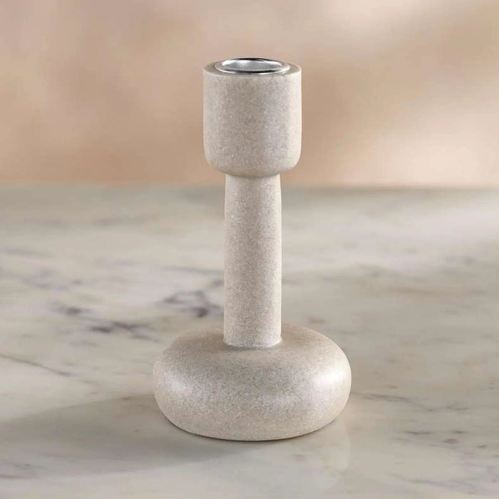 Odin Lisbeth Polyresin Candle Holder 8X8X14Cm - Beige