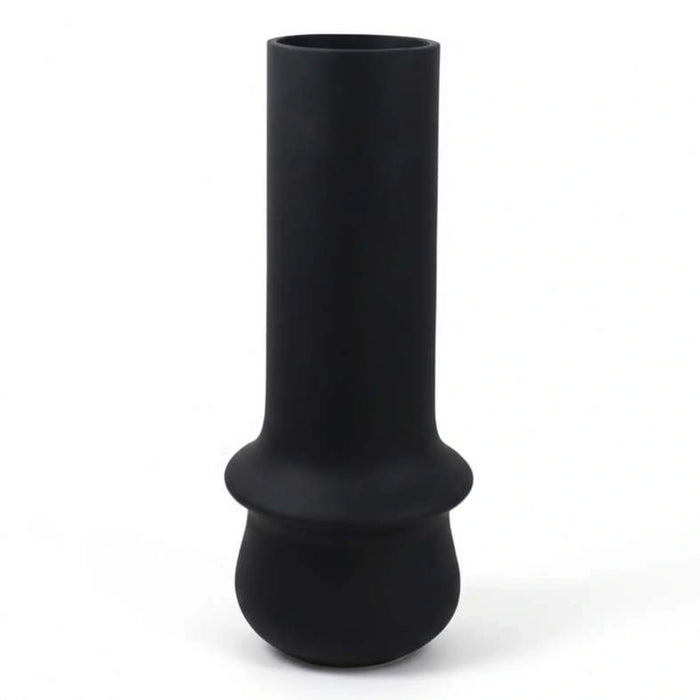 Odin Lydia Polyresin Decor Vase 16.5X16.5X40.5Cm - Black