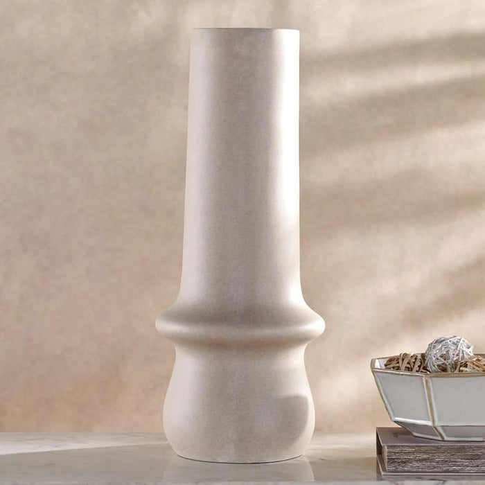 Odin Lydia Polyresin Decor Vase 30X30X70Cm - Beige