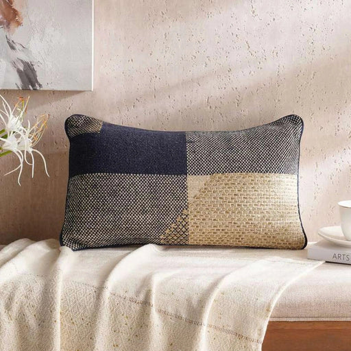 Ohio Plaid  Jazz Down Alternative Filled Cushion 30X50Cm - Blue Pan Home
