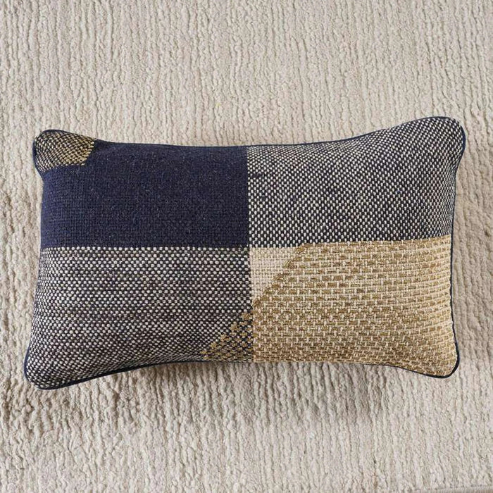 Ohio Plaid  Jazz Down Alternative Filled Cushion 30X50Cm - Blue Pan Home