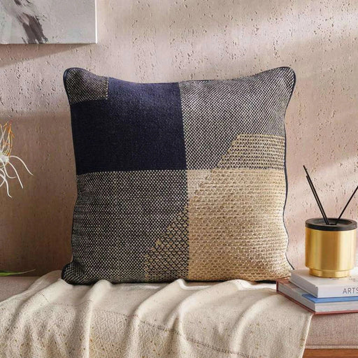 Ohio  Plaid Jazz Down Alternative Filled Cushion 50X50Cm - Blue Pan Home