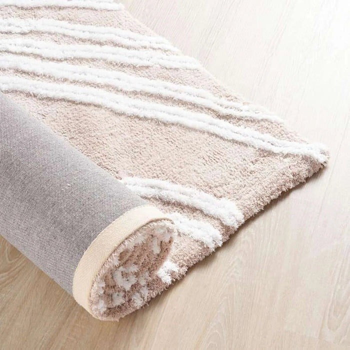 Ohio Tracks Modern Tufted Velvet Touch Rug 160X230Cm - Taupe Pan Home