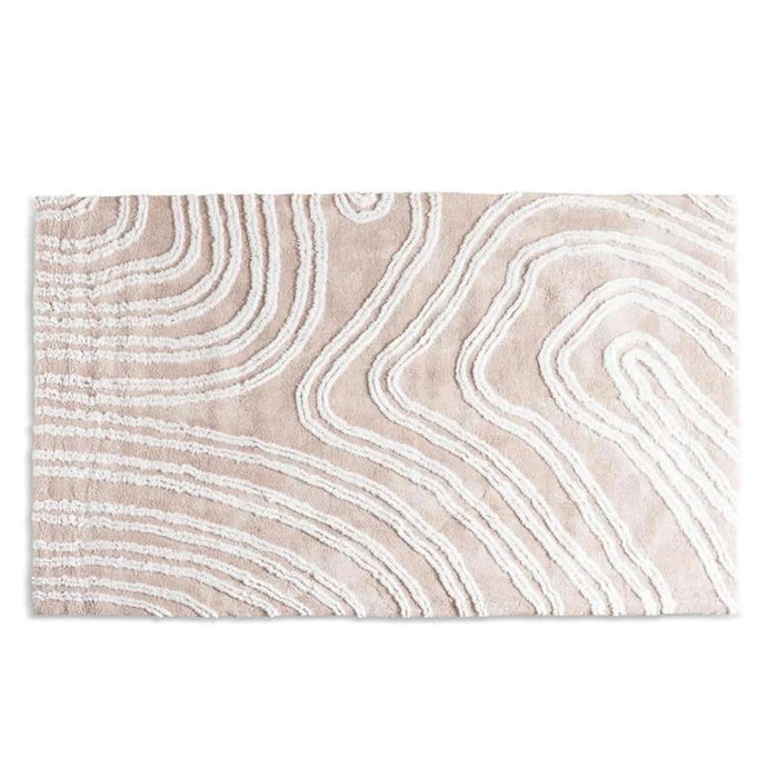Ohio Tracks Modern Tufted Velvet Touch Rug 160X230Cm - Taupe Pan Home