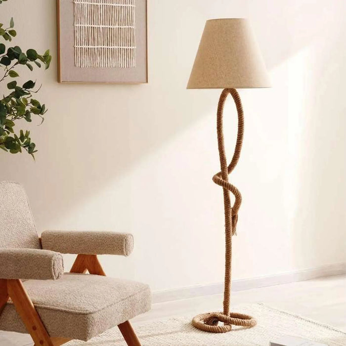 Okra E27 Floor Lamp 43X160Cm - Natural