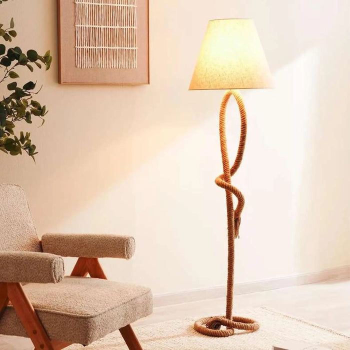 Okra E27 Floor Lamp 43X160Cm - Natural