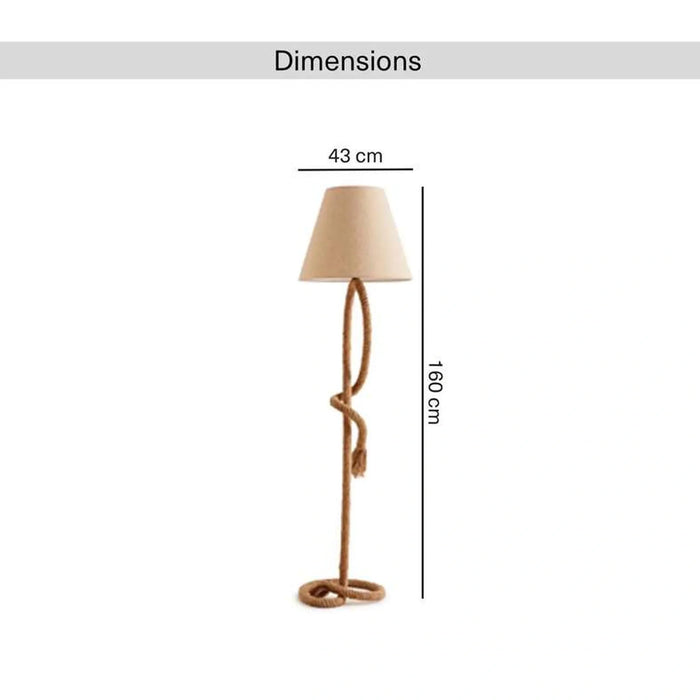 Okra E27 Floor Lamp 43X160Cm - Natural