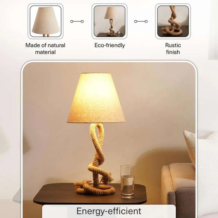 Okra E27 Table Lamp 30X60Cm - Natural