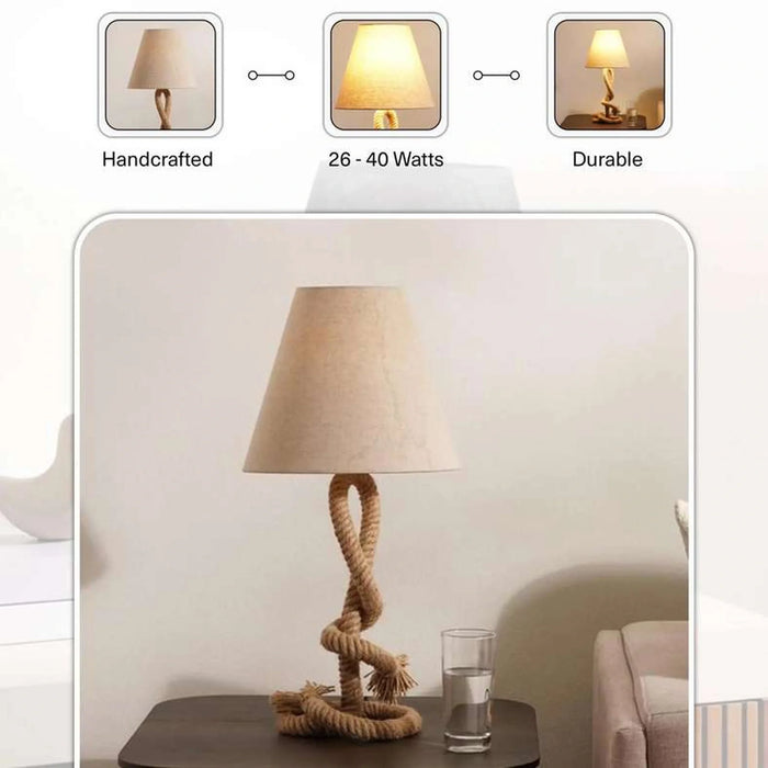 Okra E27 Table Lamp 30X60Cm - Natural
