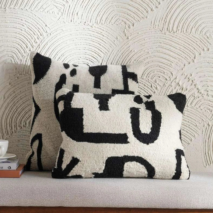 Olef Down Alternative Filled Cushion 50X50Cm - Black Pan Home