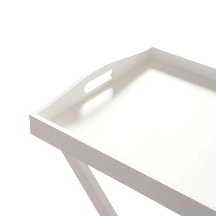 Oliove Folding Table With Tray - Off White