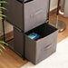 Olive 3 Drawer Storage Cabinet 35X35X101cm - Grey Pan Home