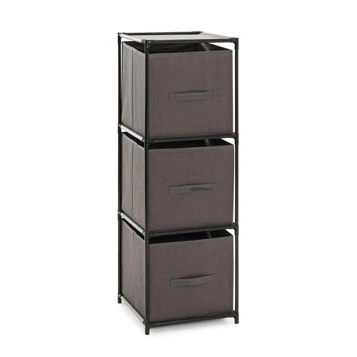 Olive 3 Drawer Storage Cabinet 35X35X101cm - Grey Pan Home
