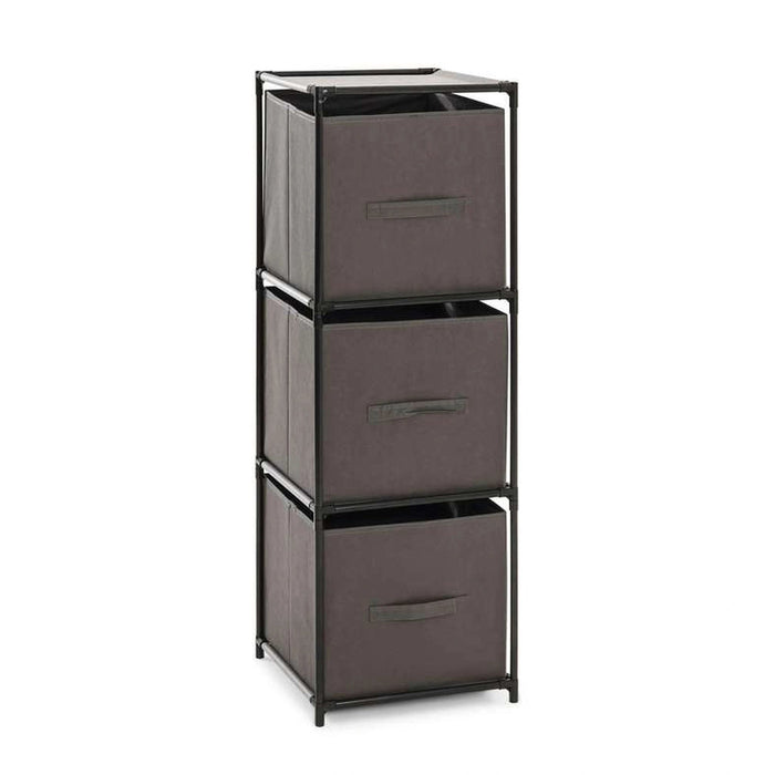 Olive 3 Drawer Storage Cabinet 35X35X101cm - Grey Pan Home