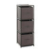 Olive 3 Drawer Storage Cabinet 35X35X101cm - Grey Pan Home