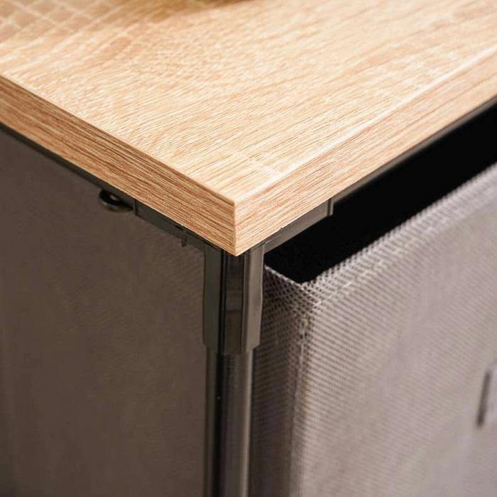 Olive 3 Drawer Storage Cabinet 40X30X68cm - Grey