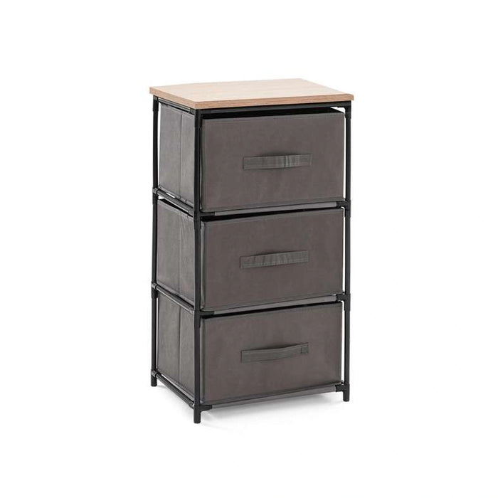 Olive 3 Drawer Storage Cabinet 40X30X68cm - Grey