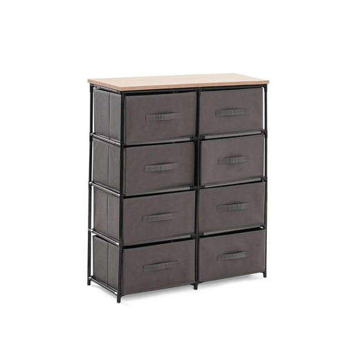Olive 8 Drawer Storage Cabinet 76X30X89cm - Grey Pan Home
