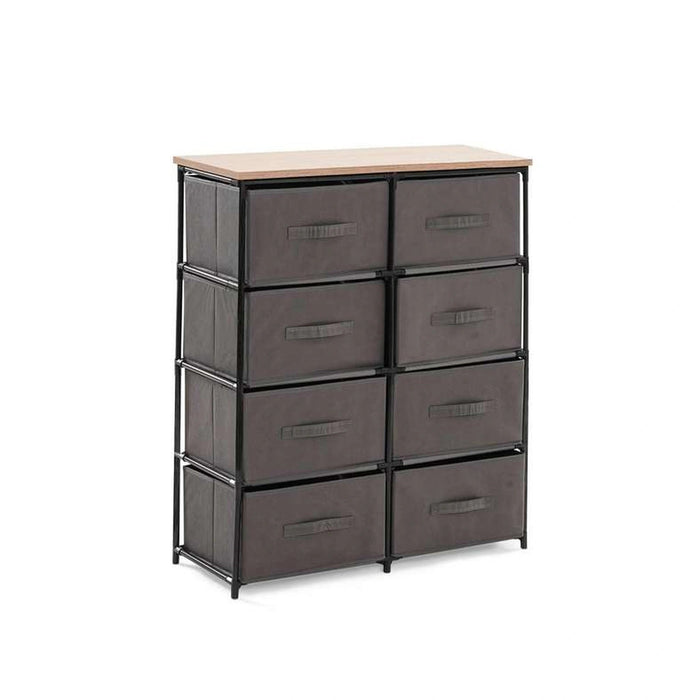 Olive 8 Drawer Storage Cabinet 76X30X89cm - Grey Pan Home
