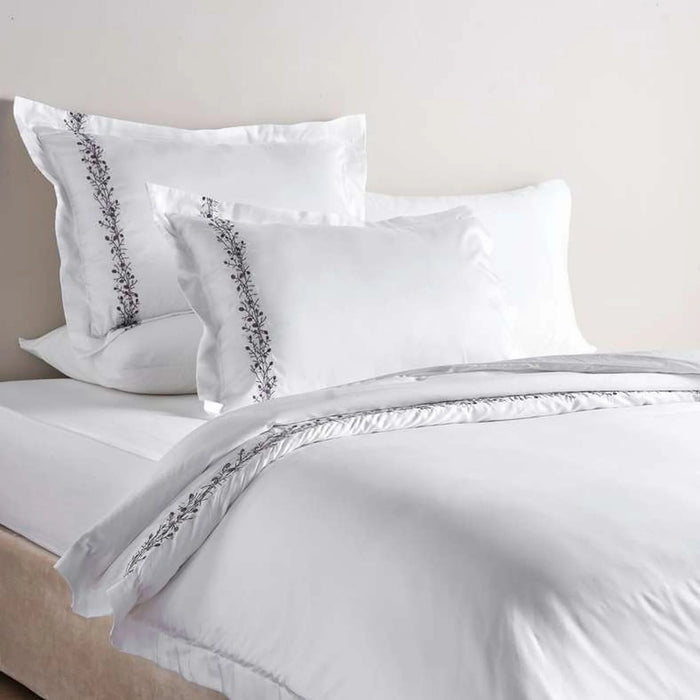 Olivia 3-Piece Embroidered King Duvet Cover Set 230X220Cm - Cream