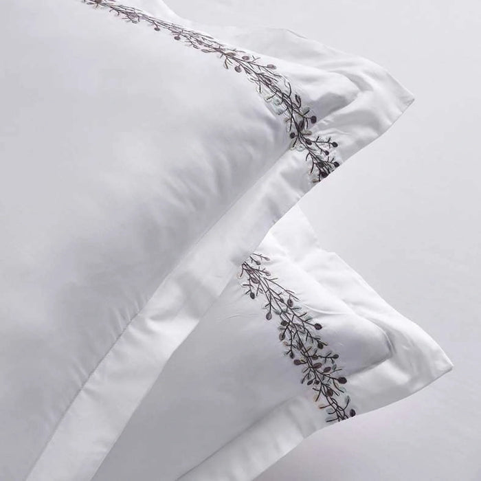 Olivia 3-Piece Embroidered King Duvet Cover Set 230X220Cm - Cream