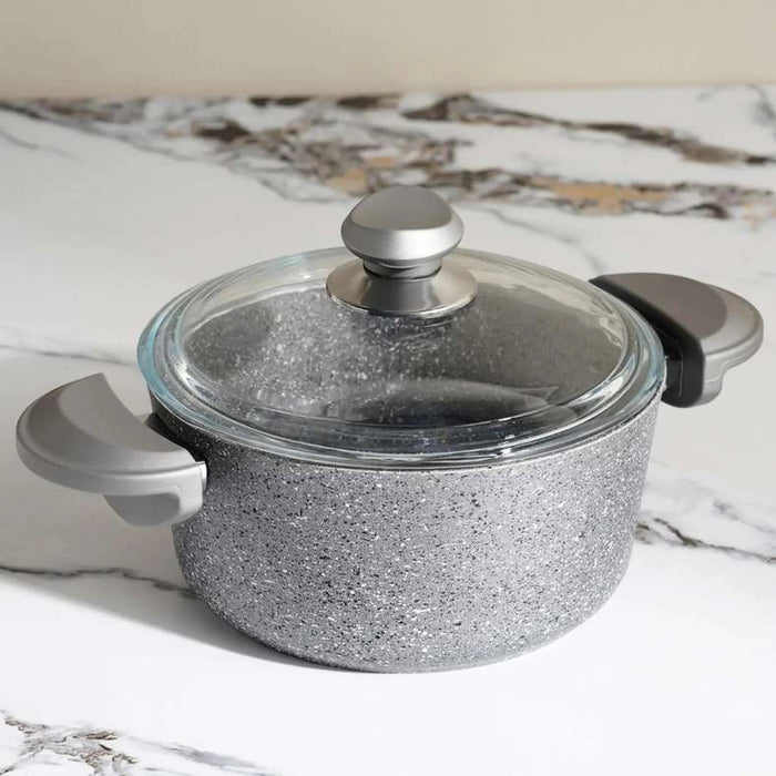 Oms 9-Piece Cookware Set - Grey Pan Home