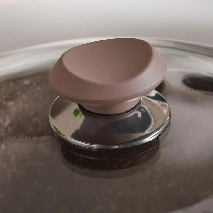 Oms Cooking Pot With Lid Dia24Cm -Brown