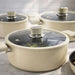 Oms Oyester 9-Piece Cookware Set - Beige Pan Home