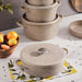 Oms / Ozo Wave 9-Piece Cookware Set -Beige Pan Home