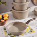 Oms / Ozo Wave 9-Piece Cookware Set -Beige Pan Home