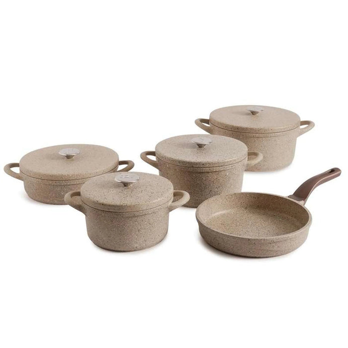 Oms / Ozo Wave 9-Piece Cookware Set -Beige Pan Home
