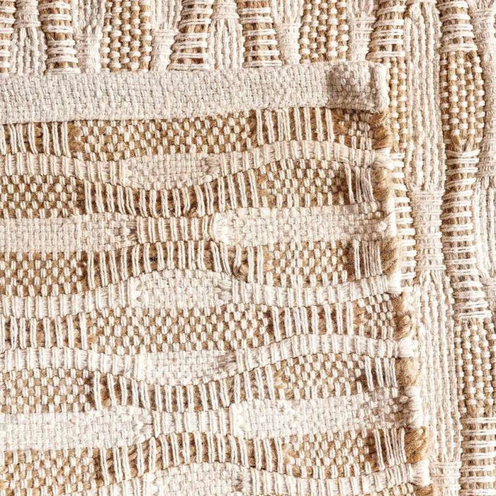 Ontario Hand Woven Jute With Cotton Dhurrie 90X150Cm - Beige Pan Home