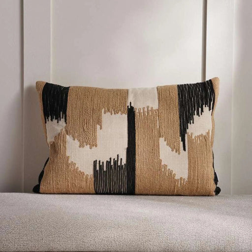 Ontario Ikat Down Alternative Filled Cushion 35X50 Cm - Black Pan Home