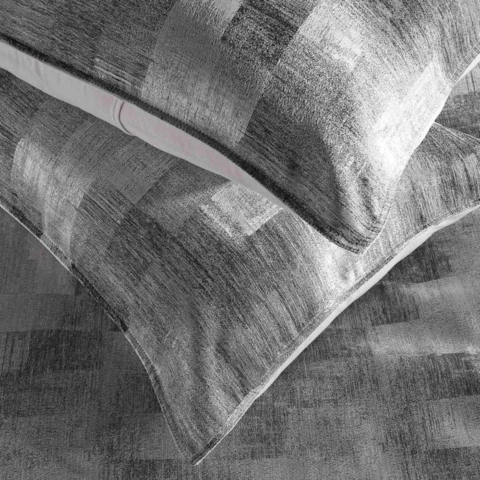 Ontario Luxe Jacquard 3-Piece King Down Alternative Comforter Set 240X260Cm - Grey