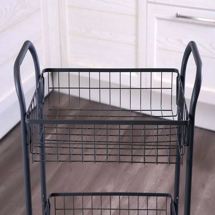 Onyx 3 Tier Storage Trolley - Silver Pan Home