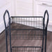Onyx 3 Tier Storage Trolley - Silver Pan Home