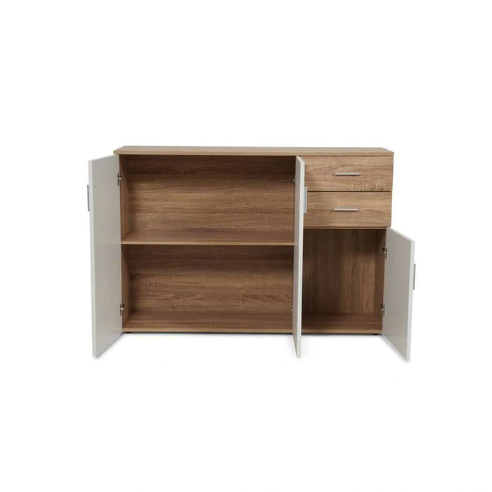 Oojas Sideboard With 2 Door 4 Drawer Veneer - White Natural