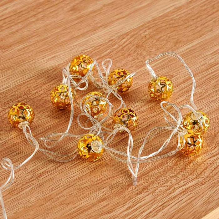 Optic Ball Led String Light 2M - Yellow Pan Home