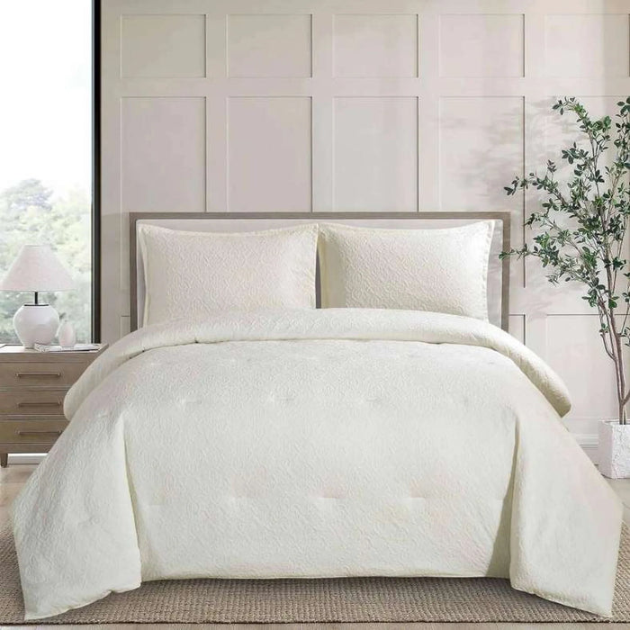 Opulence 3-Piece King Comforter Set 240X260Cm - Beige