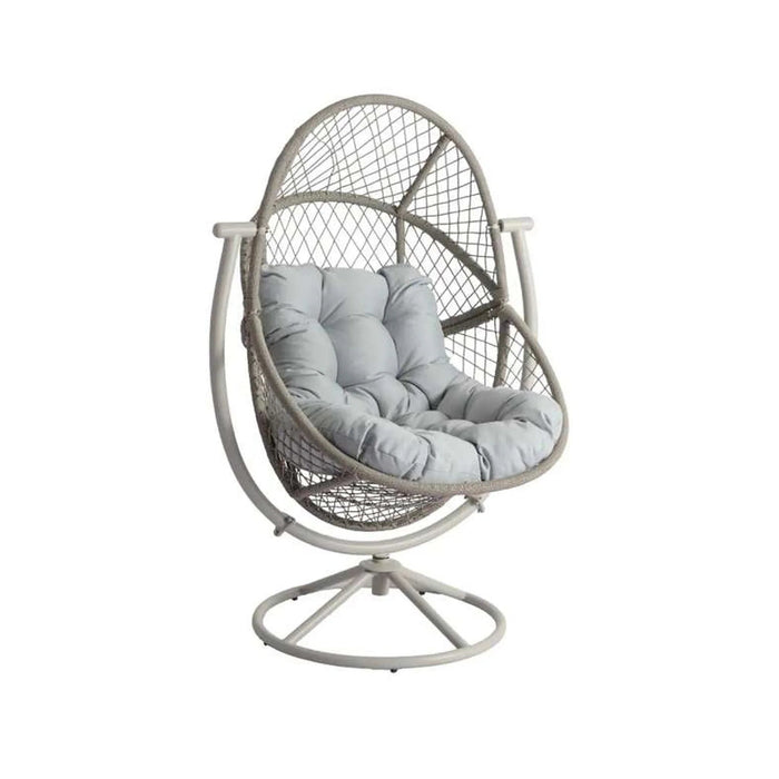 Oram Outdoor Swivel Chair-Light Grey Pan Home