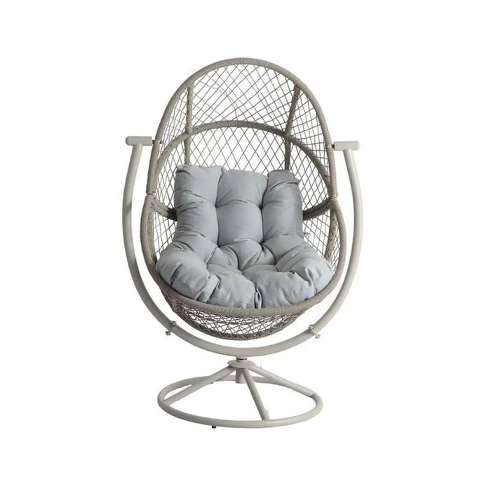 Oram Outdoor Swivel Chair-Light Grey Pan Home
