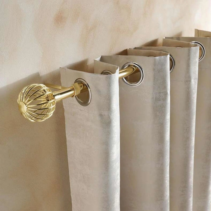 Orb 16/19Mm Single Curtain Rod Extendable 120X210Cm-Gold