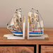 Orca Wooden Boat Bookend 30.5X8.5X21Cm - Grey Pan Home