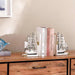Orca Wooden Boat Bookend 30.5X9.5X23Cm - White Pan Home