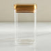 Orchid Acrylic Square Canister 1.2L -Clear & Gold Pan Home