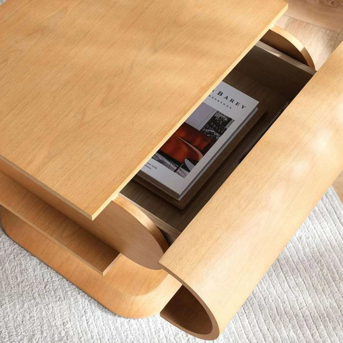 Ordos Nightstand With Drawer - Natural Pan Home