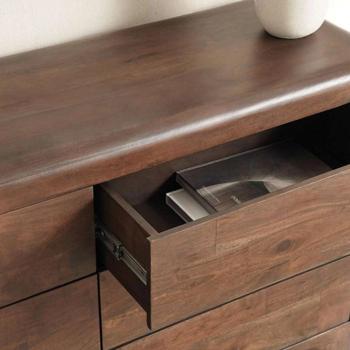 Oregon Dresser With 6 Drawers And Mirror Wood