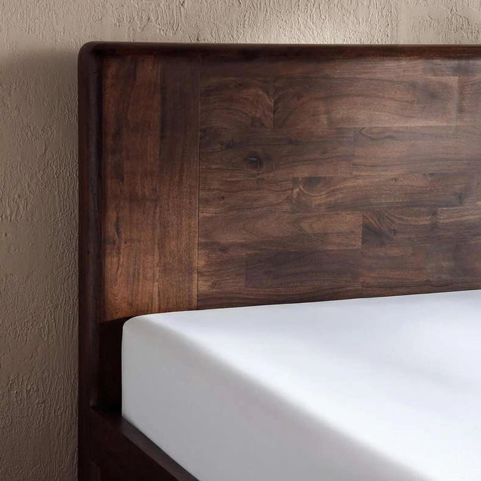 Oregon King Size Bed 180X200 Cm Wood - Walnut Pan Home