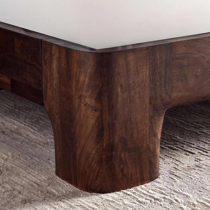 Oregon King Size Bed 180X200 Cm Wood - Walnut Pan Home